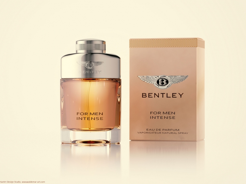 Bentley For Men Intense Parfüm- Verpackung 3D Visualisierung