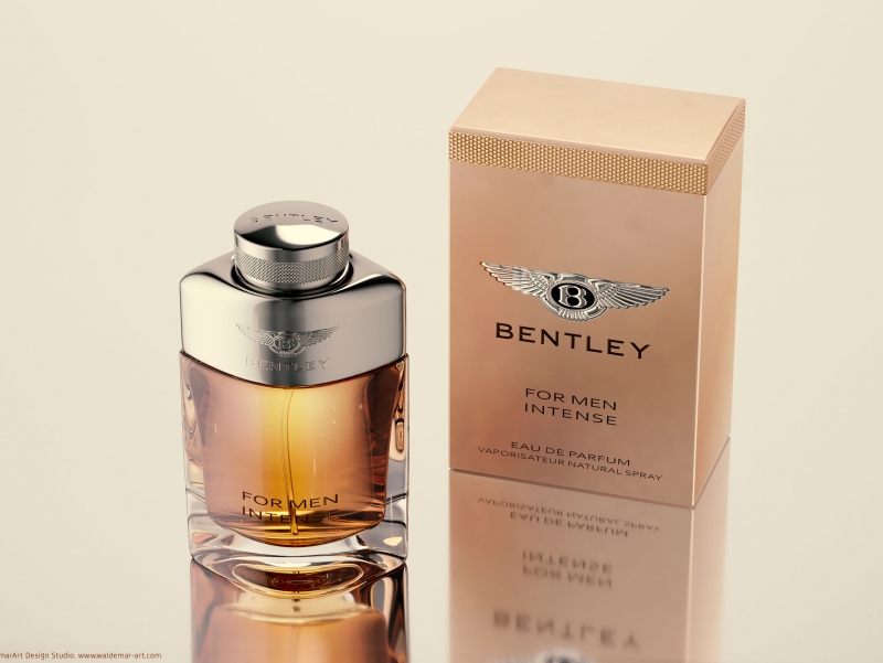 Bentley For Men Intense Parfüm- Verpackung 3D Visualisierung